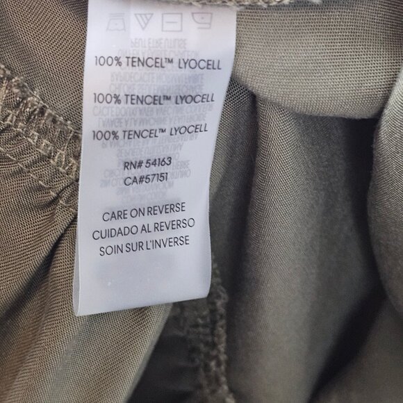 Cottagecore Boho Simple Fit Flare Olive Green Short Dress Summer TommyHilfiger 2 - Picture 8 of 12